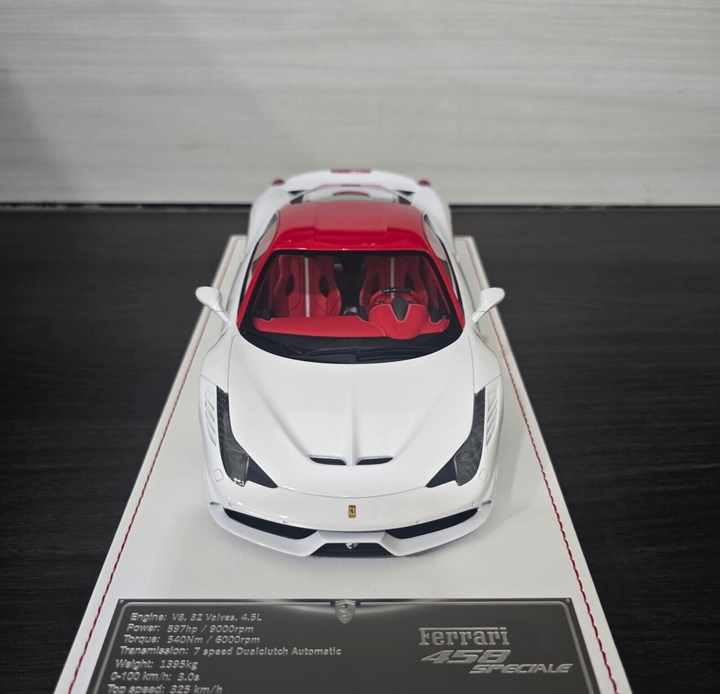 Ferrari 458 Speciale (White/ Red) [Davis & Giovanni] 1:18 scale