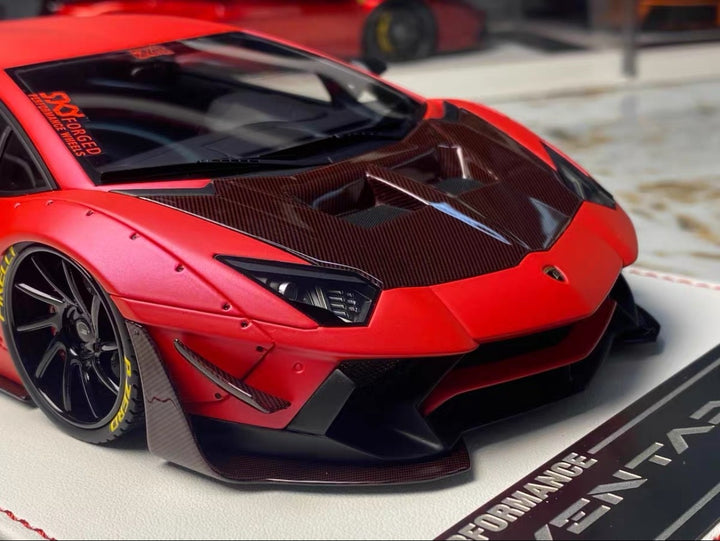 Lamborghini Aventador 2.0 LBWK (Matt Red) [Davis & Giovanni] 1/18 scale