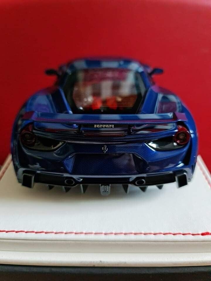 Ferrari 488 GTB N-LARGO NOVITEC (Blue Carbon) [Davis & Giovanni] 1/18 scale