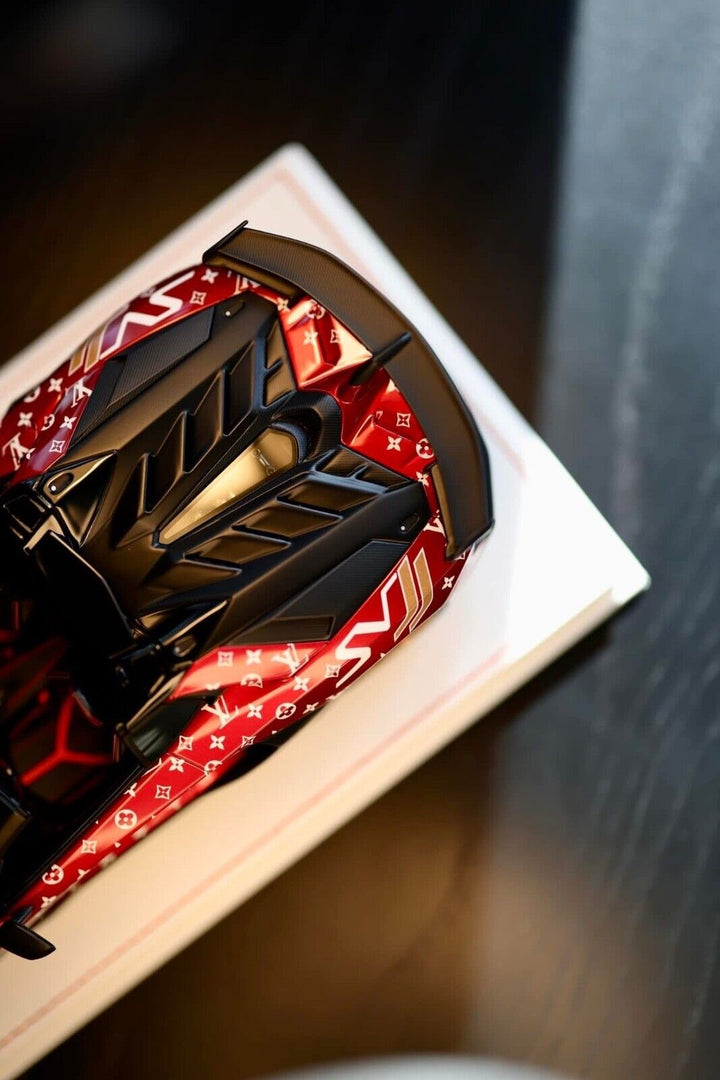 Lamborghini Aventador SVJ Roadster (Red LV Mono) [Davis & Giovanni] 1/18 scale