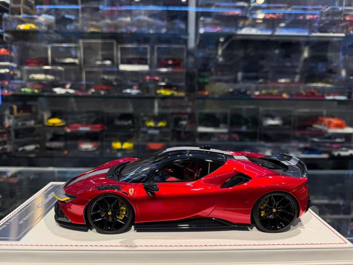 Ferrari SF90 Stradale NOVITEC (Metallic Red) [Davis & Giovanni] 1/18 scale