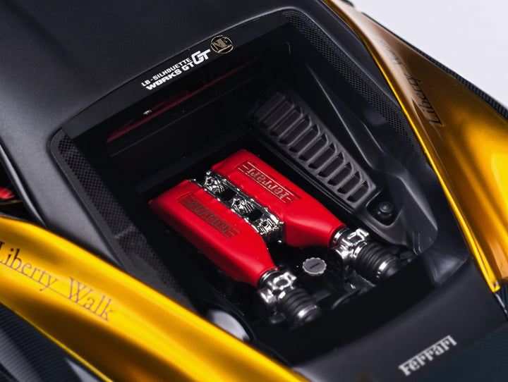 Ferrari 458 GT LBWK (Carbon Fiber/ Gold) [Davis & Giovanni] 1:18 scale