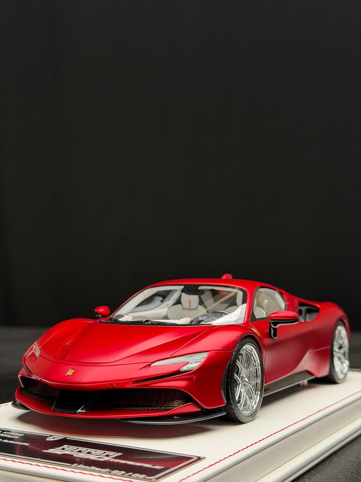 Ferrari SF90 Stradale (Matte Chrome Red) [Davis & Giovanni] 1:18 scale
