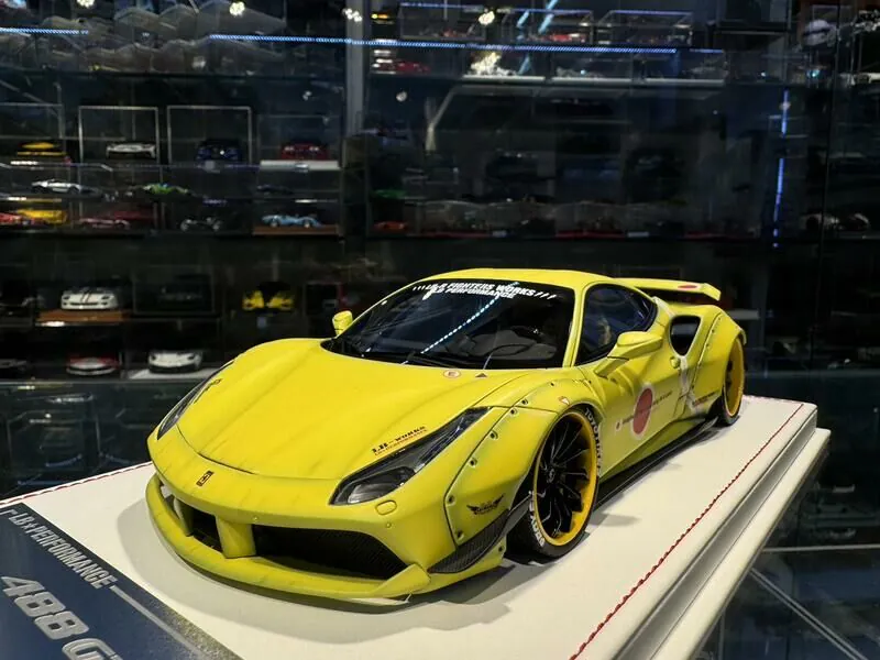 Ferrari 488 GTB LBWK (Matt Yellow Zero Fighter) [Davis & Giovanni] 1/18 scale