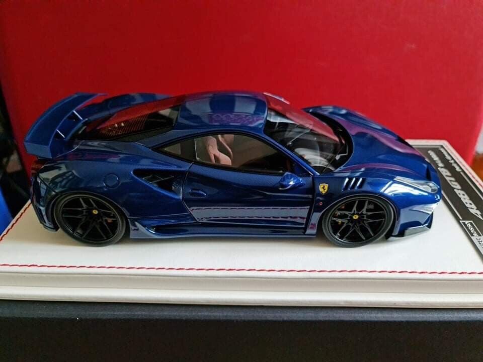 Ferrari 488 GTB N-LARGO NOVITEC (Blue Carbon) [Davis & Giovanni] 1/18 scale
