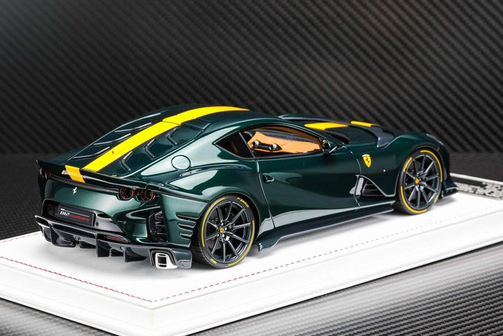 Ferrari 812 Competizione (Metallic Green/yellow ) [Davis & Giovanni] 1:18 scale