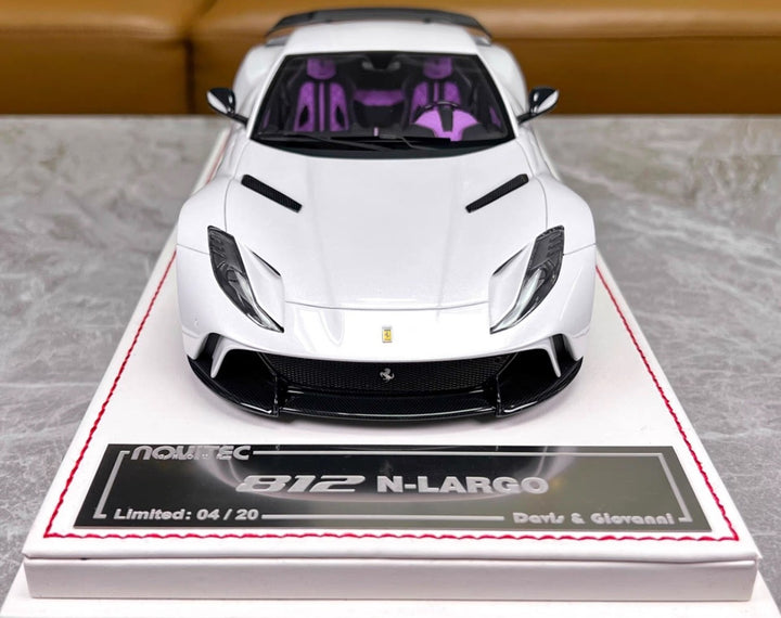 Ferrari 812 N-LARGO NOVITEC (White/ Purple int.) [Davis & Giovanni] 1:18 scale