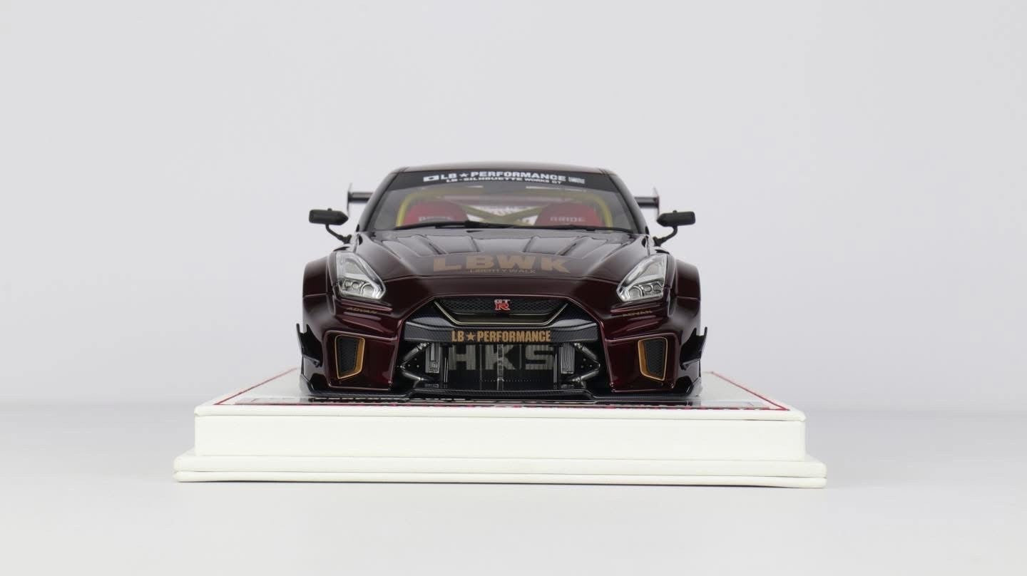 Nissan R35 GT-RR LBWK (Wine Red) [Davis & Giovanni] 1/18 scale