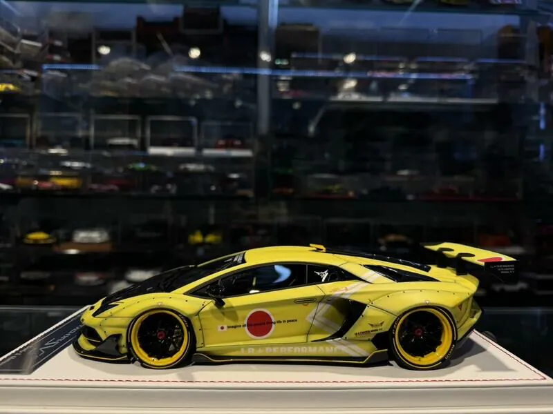 Lamborghini Aventador SVJ LBWK (Matt Yellow ZF) [Davis & Giovanni] 1/18 scale