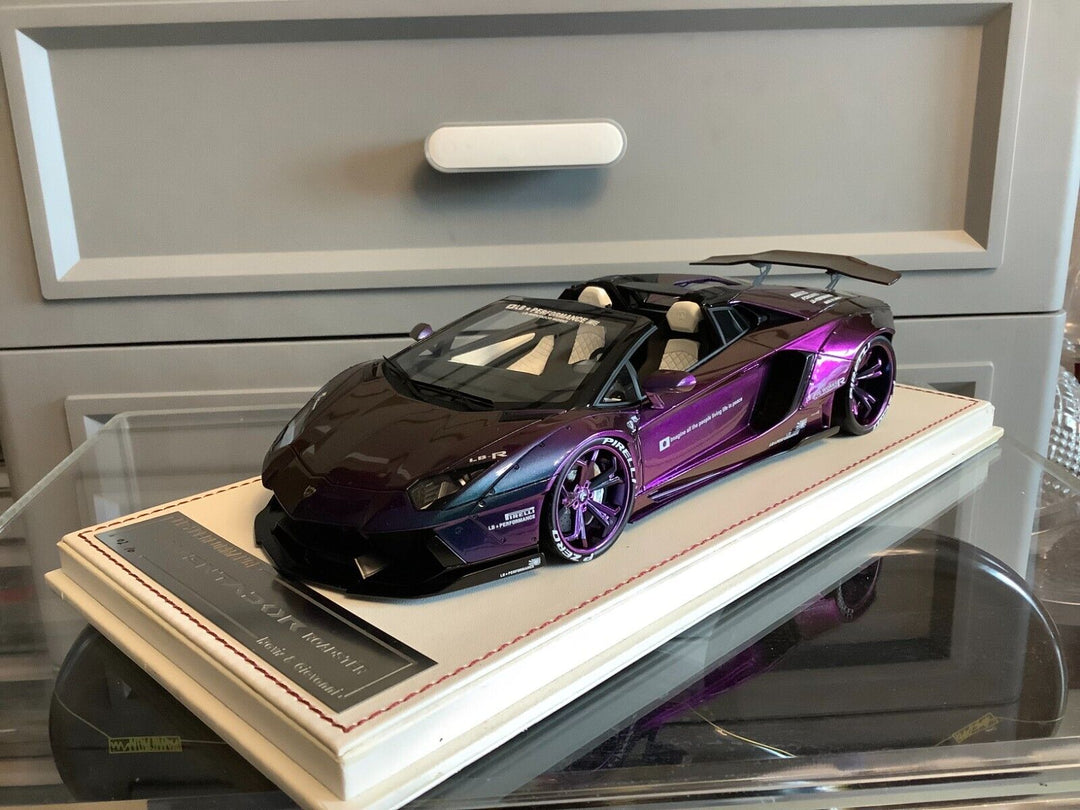 Lamborghini Aventador Roadster LBWK (Dark Purple) [Davis & Giovanni] 1/18 scale