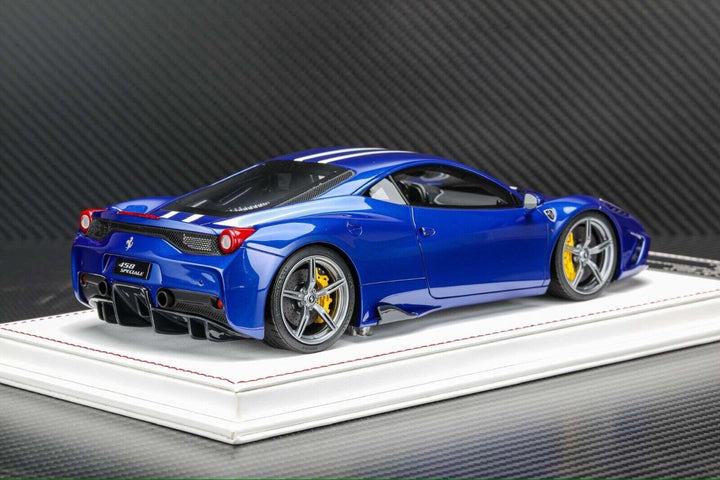 Ferrari 458 Speciale (Blue/ White Stripe) [Davis & Giovanni] 1/18 scale