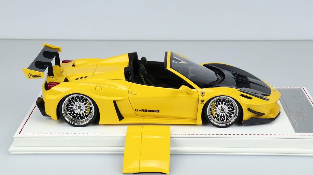 Ferrari 458 Spider GT LBWK (Yellow) [Davis & Giovanni] 1/18 scale