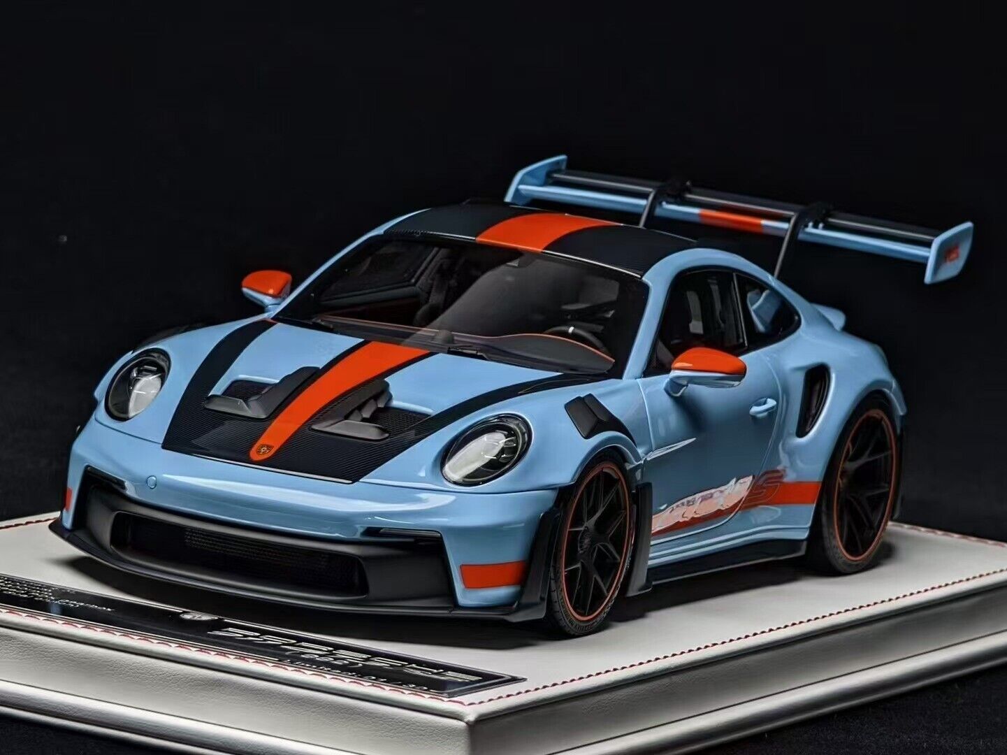 Porsche 911 GT3 RS (Blue /Carbon/ Orange) [Davis & Giovanni] 1/18 scal