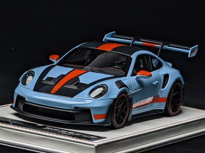 Porsche 911 GT3 RS (Blue /Carbon/ Orange) [Davis & Giovanni] 1/18 scale