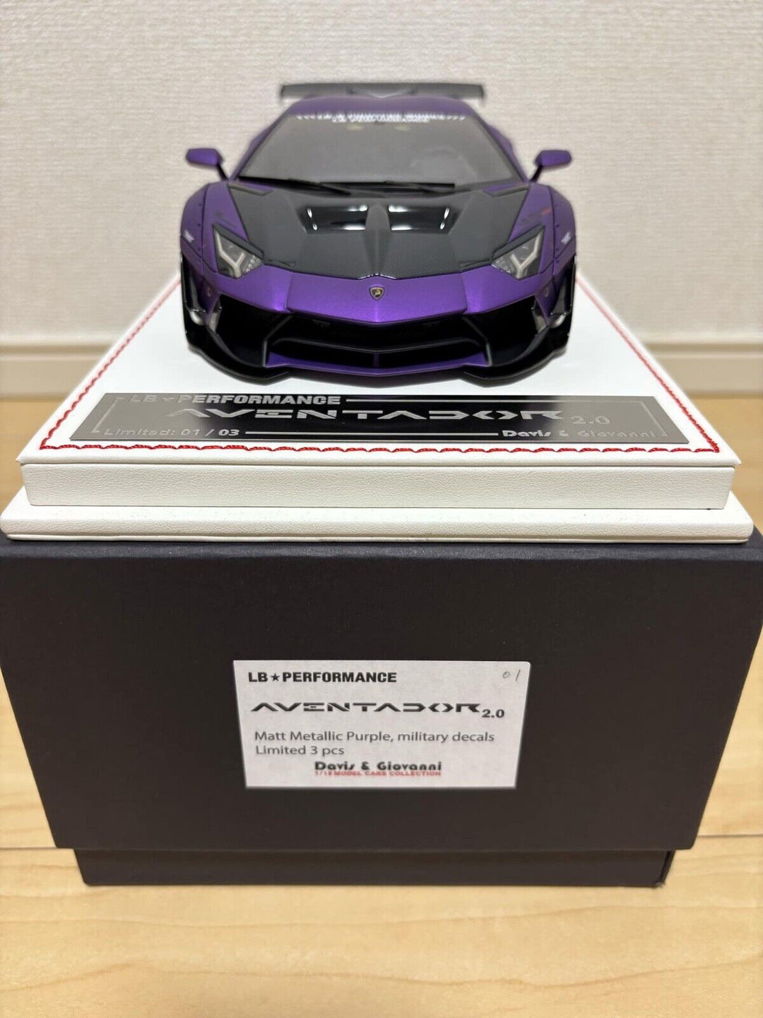 Lamborghini Aventador 2.0 LBWK (Purple Zero Fighter)[Davis & Giovanni]1/18 scale