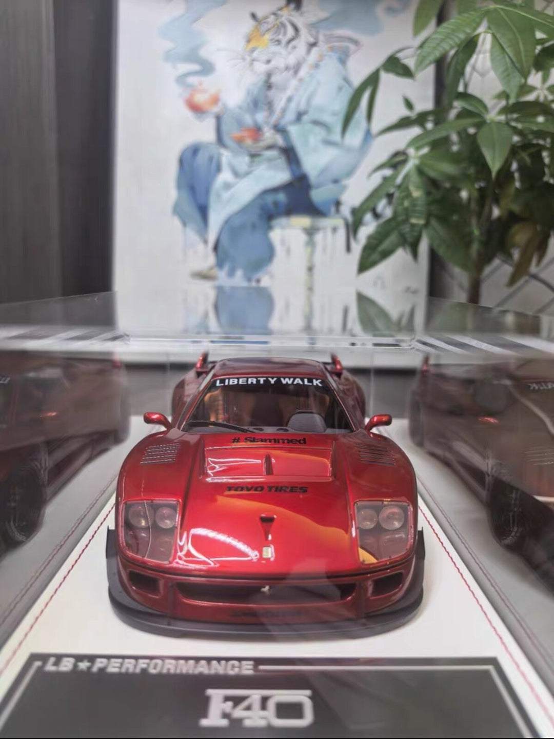 Ferrari F40 LBWK (Metallic Dark Red) [Davis & Giovanni] 1:18 scale