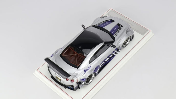 Nissan R35 GT-RR LBWK (Silver/ Blue Jada Livery) [Davis & Giovanni] 1/18 scale