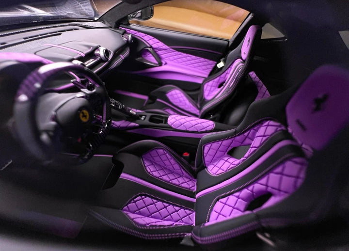 Ferrari 812 N-LARGO NOVITEC (White/ Purple int.) [Davis & Giovanni] 1:18 scale