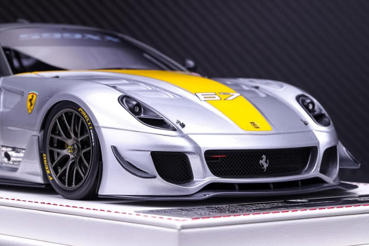 Ferrari 599XX EVO (Silver/Yellow 67, France) [Davis & Giovanni] 1/18 scale