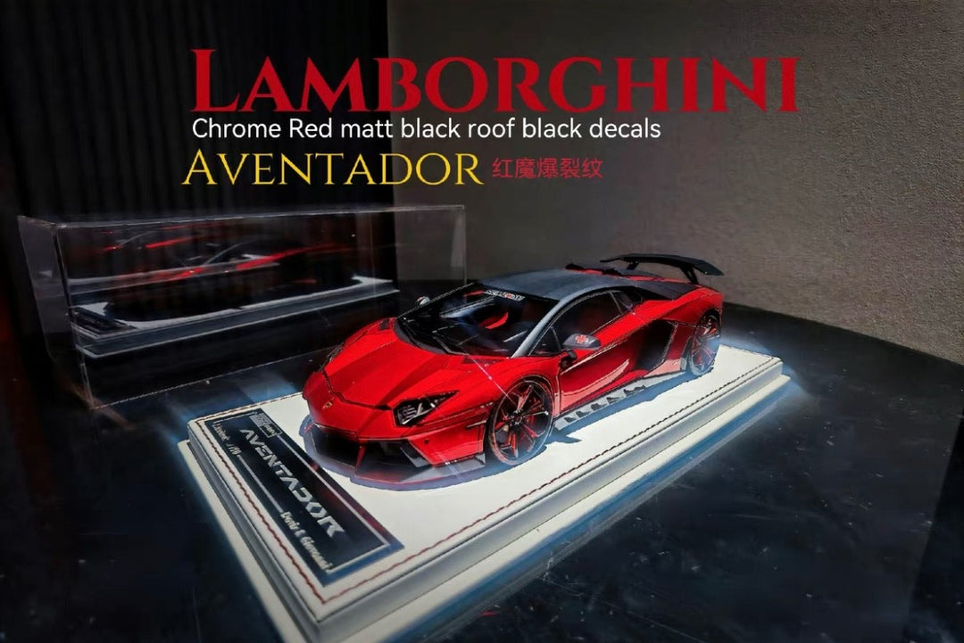 Lamborghini Aventador NOVITEC (Chrome Red) [Davis & Giovanni] 1/18 scale