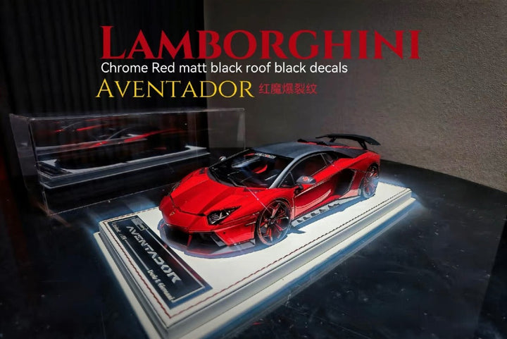 Lamborghini Aventador NOVITEC (Chrome Red) [Davis & Giovanni] 1/18 scale