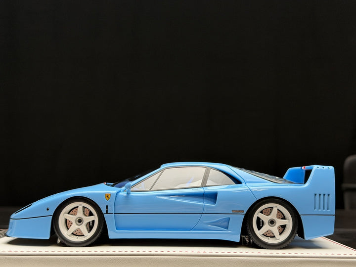Ferrari F40 (Baby Blue/ France Flag Stripe) [Davis & Giovanni] 1:18 scale