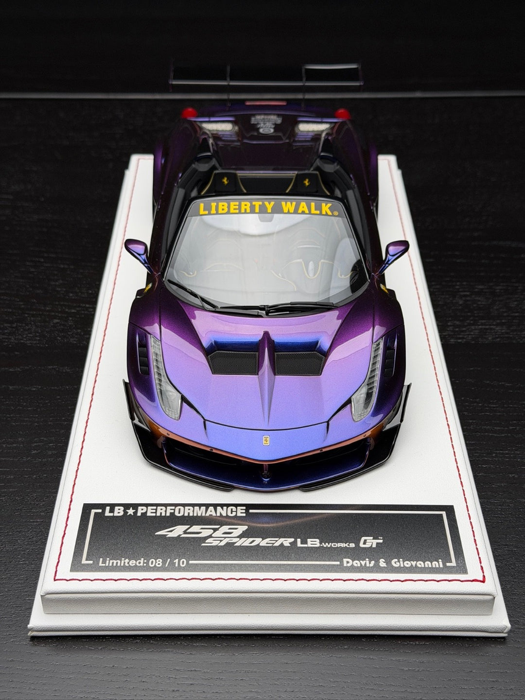 Ferrari 458 Spider GT LBWK (Chameleon Purple) [Davis & Giovanni] 1:18 scale