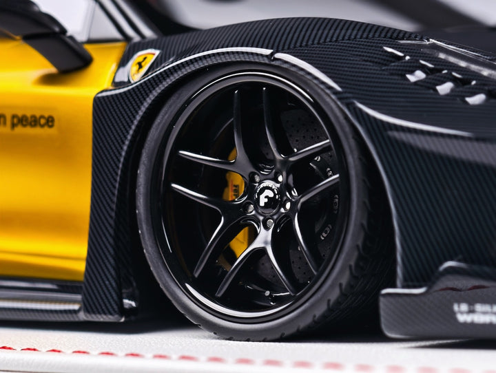 Ferrari 458 GT LBWK (Carbon Fiber/ Gold) [Davis & Giovanni] 1:18 scale