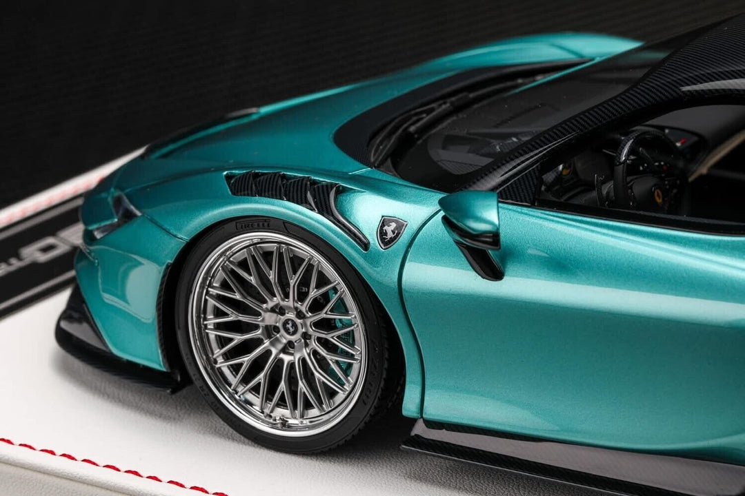 Ferrari SF90 Stradale NOVITEC (Turquoise) [Davis & Giovanni] 1/18 scale