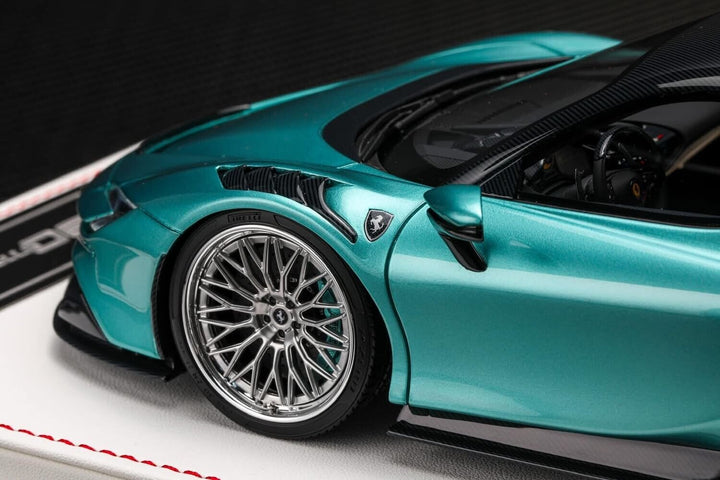 Ferrari SF90 Stradale NOVITEC (Turquoise) [Davis & Giovanni] 1/18 scale