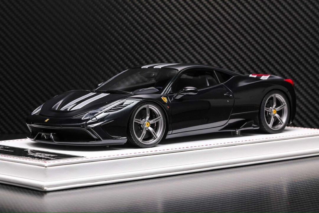 Ferrari 458 Speciale (Black/ White Stripe) [Davis & Giovanni] 1/18 scale