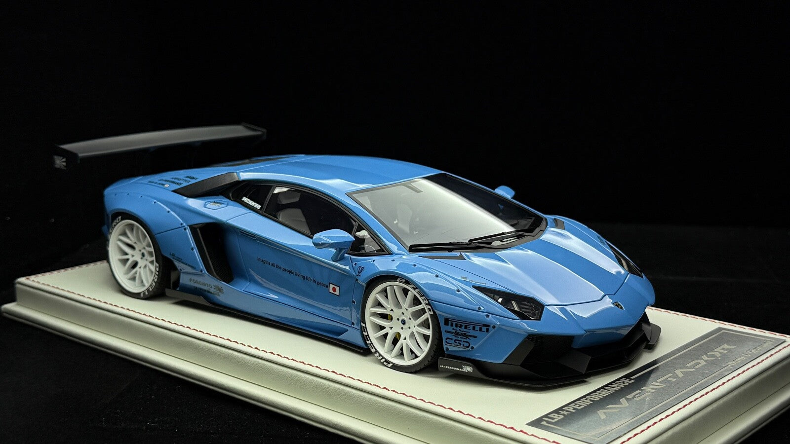 Lamborghini Aventador LBWK (Blue w/ White Rims) [Davis & Giovanni] 1:1