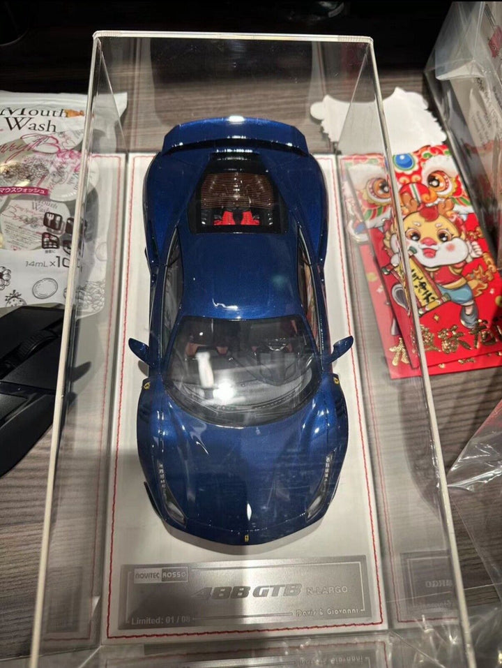 Ferrari 488 GTB N-LARGO NOVITEC (Blue Carbon) [Davis & Giovanni] 1/18 scale