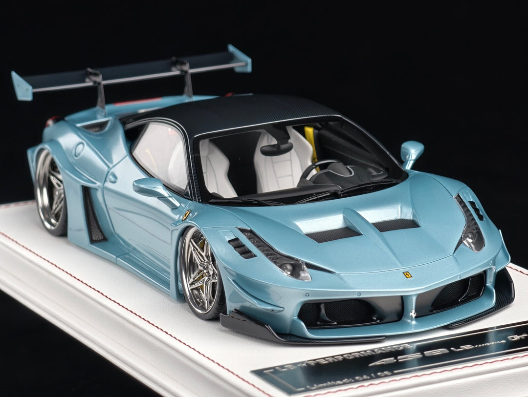 Ferrari 458 GT LBWK (Ice Blue) [Davis & Giovanni] 1:18 scale