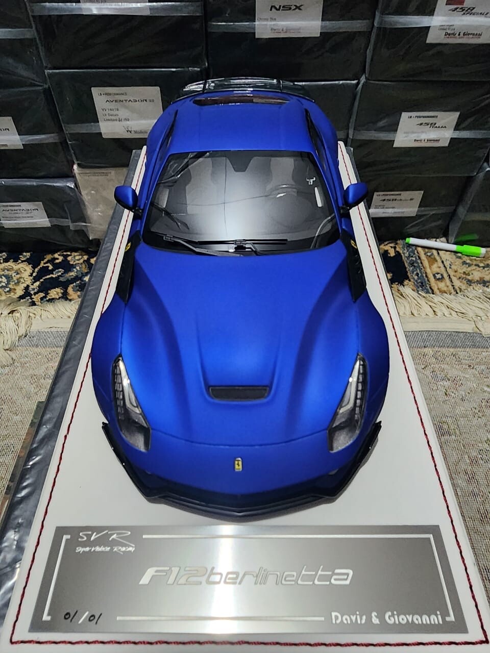 Ferrari F12 Berlinetta SVR (Matt Cobalt Blue)[Davis & Giovanni]1:18 scale 1 OF 1