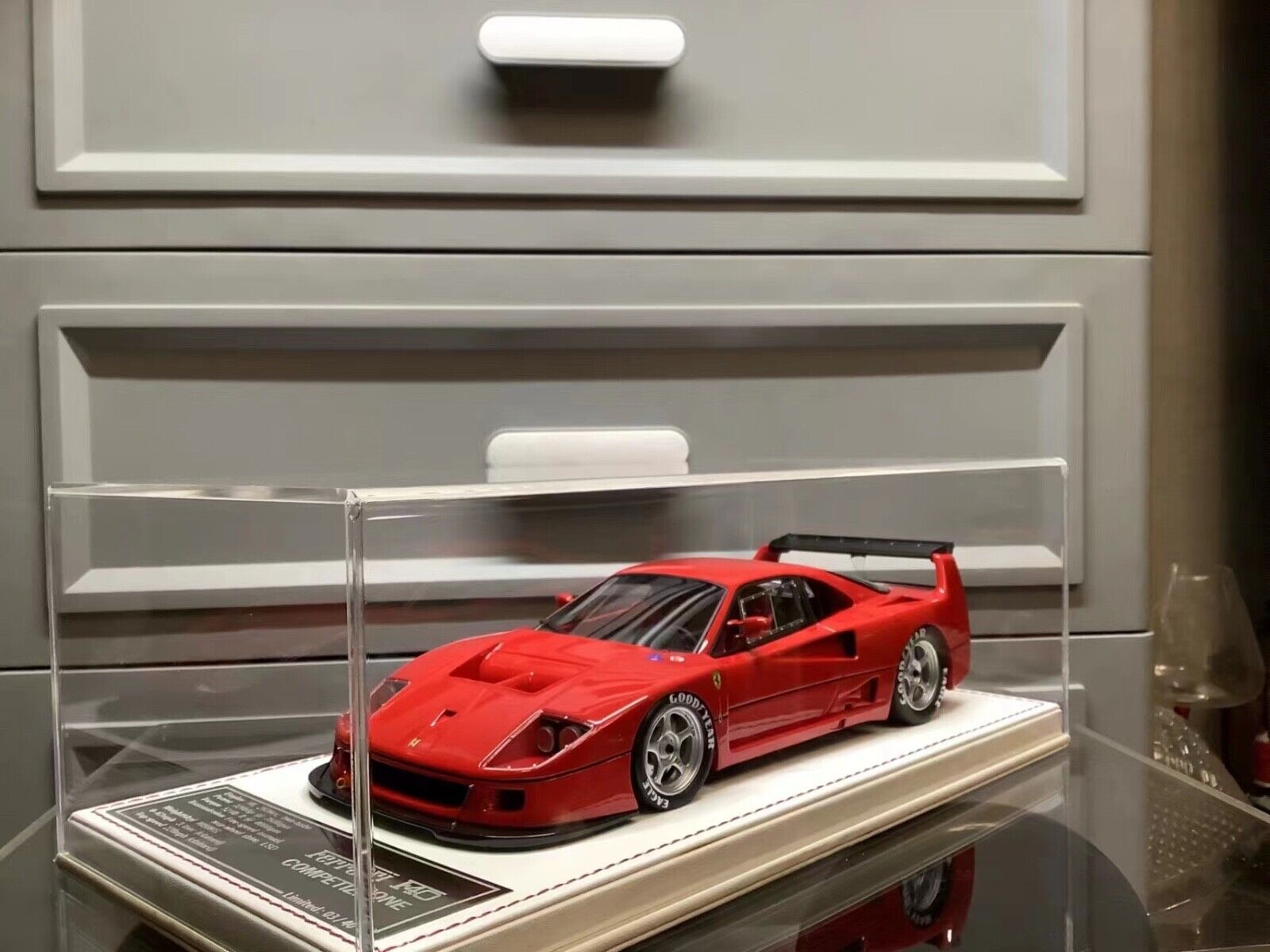 Ferrari F40 LBWK (Rosso Corsa/ Chrome Rims) [Davis & Giovanni] 1/18 sc