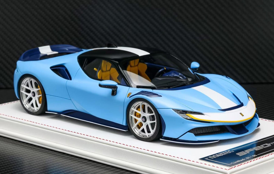 Ferrari SF90 Stradale NOVITEC (Matte Baby Blue) [Davis & Giovanni] 1:18 scale