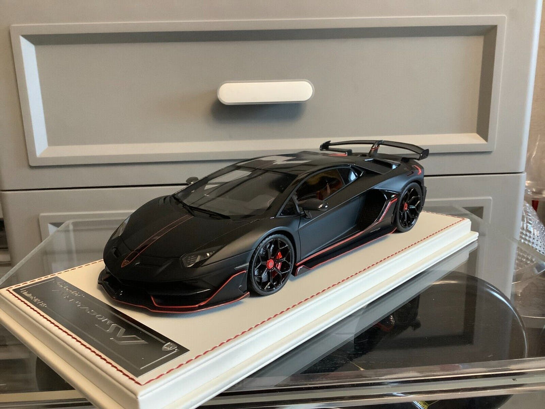 Lamborghini Aventador SVJ (Black/ Red) [Davis & Giovanni] 1/18 scale
