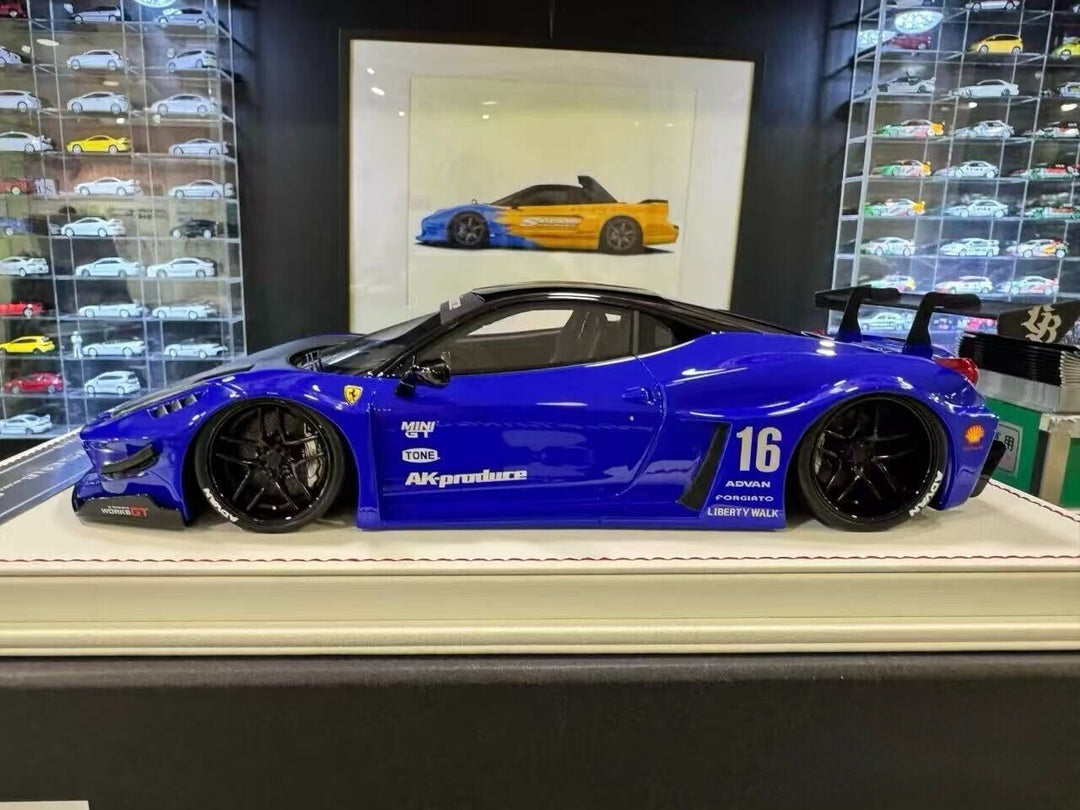 Ferrari 458 GT LBWK (Blue) [Davis & Giovanni] 1:18 scale