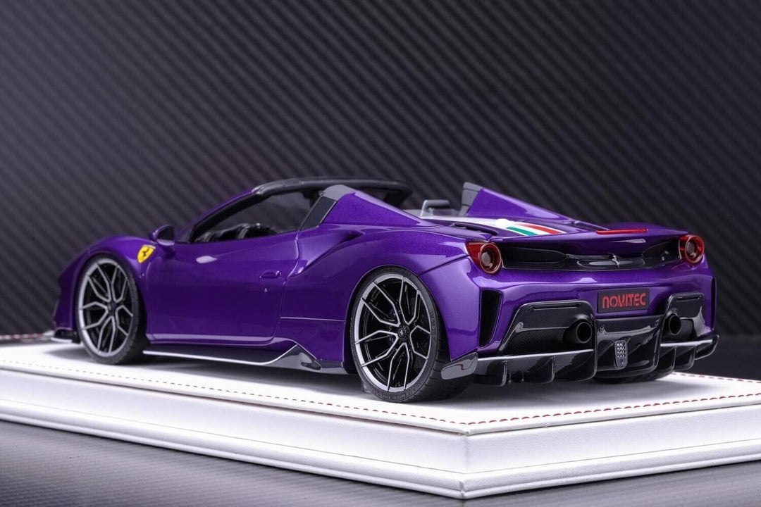 Ferrari 488 Pista Spider NOVITEC (Purple/i.stripe) [Davis & Giovanni] 1/18 scale