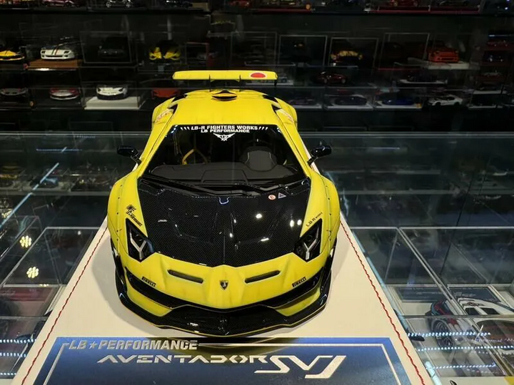 Lamborghini Aventador SVJ LBWK (Matt Yellow ZF) [Davis & Giovanni] 1/18 scale