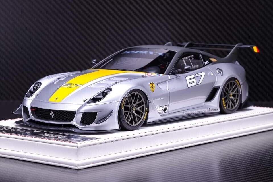 Ferrari 599XX EVO (Silver/Yellow 67, France) [Davis & Giovanni] 1/18 scale