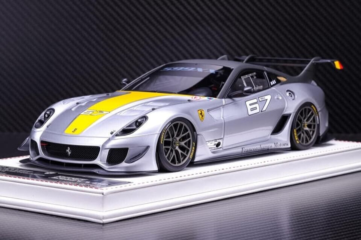 Ferrari 599XX EVO (Silver/Yellow 67, France) [Davis & Giovanni] 1/18 scale