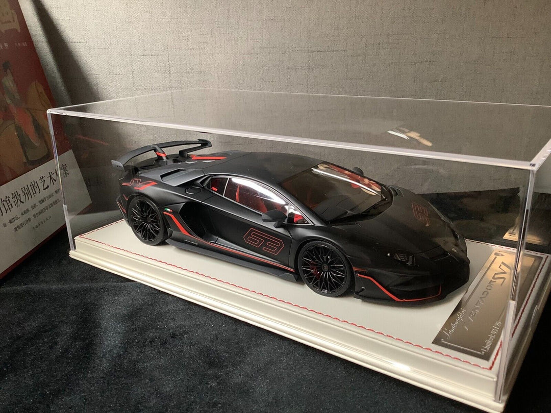 Lamborghini Aventador SVJ (Black/ Red 63) [Davis & Giovanni] 1/18 scale