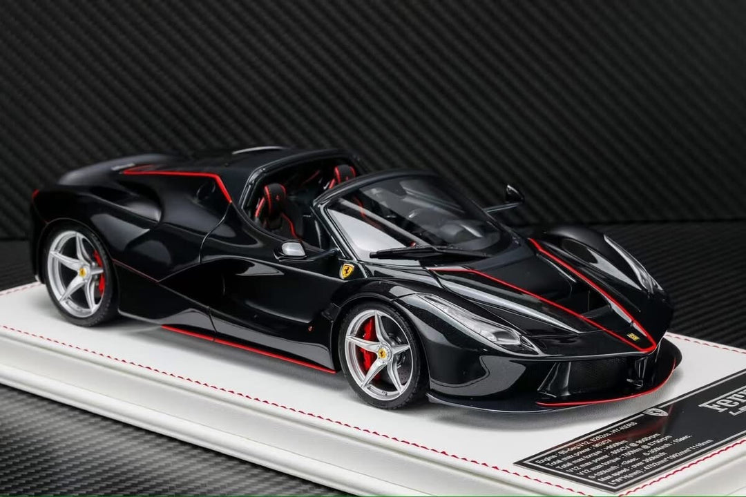 Ferrari LaFerrari Aperta (Black/ Red Stripes) [Davis & Giovanni] 1:18 scale