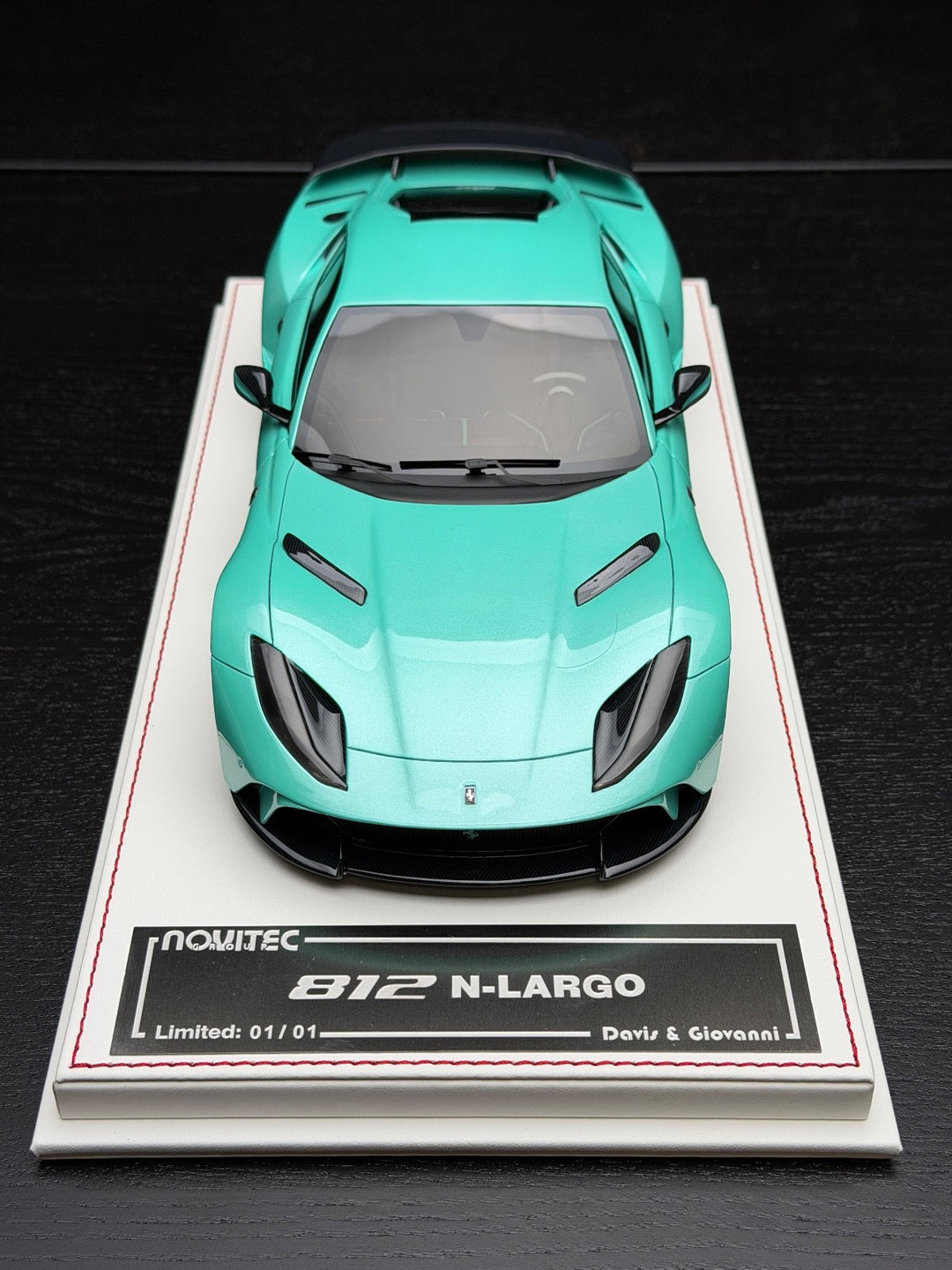 Ferrari 812 N-LARGO NOVITEC (Turquoise) [Davis & Giovanni] 1:18 scale 1 OF 1