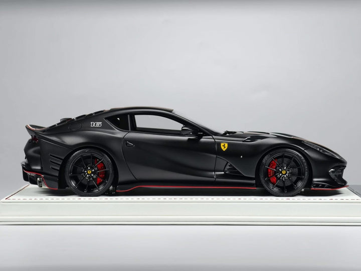 Ferrari 812 Competizione (Matte Black w/ stripe) [Davis & Giovanni] 1:18 scale