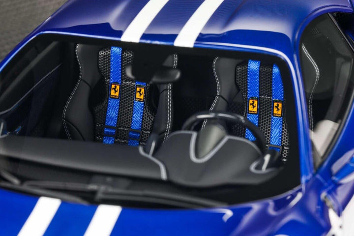 Ferrari 458 Speciale (Blue/ White Stripe) [Davis & Giovanni] 1/18 scale