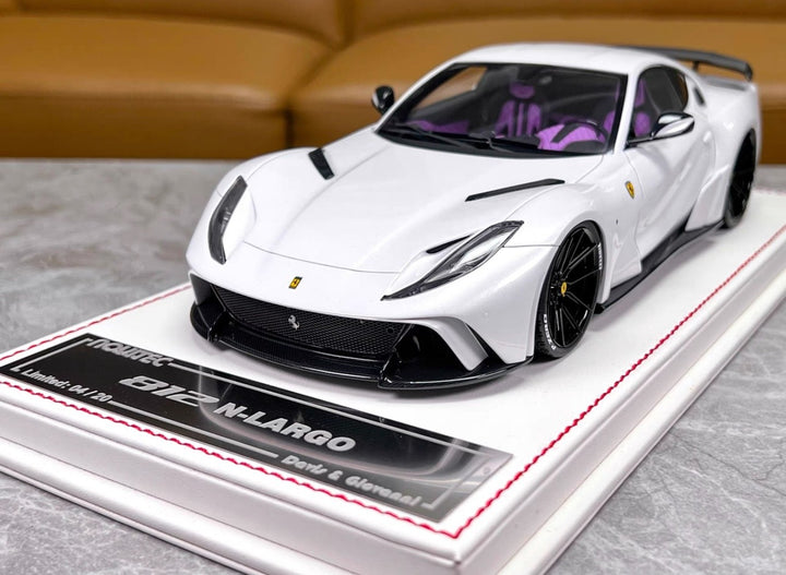 Ferrari 812 N-LARGO NOVITEC (White/ Purple int.) [Davis & Giovanni] 1:18 scale