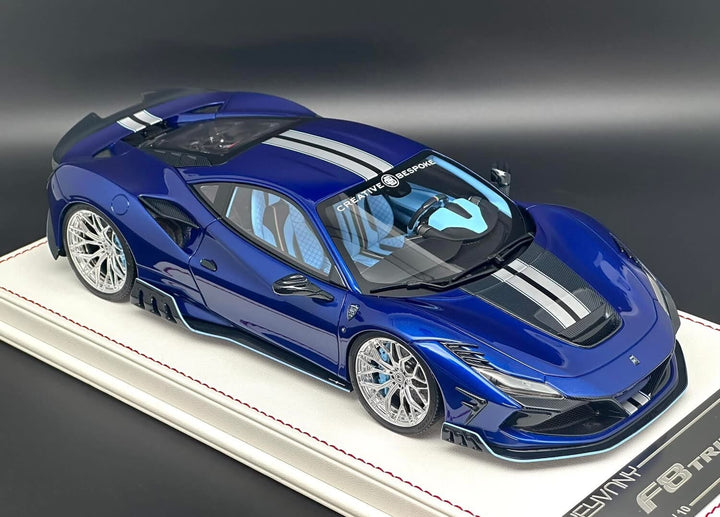 Ferrari F8 Tributo KEYVANY (Metallic Blue) [Davis & Giovanni] 1:18 scale